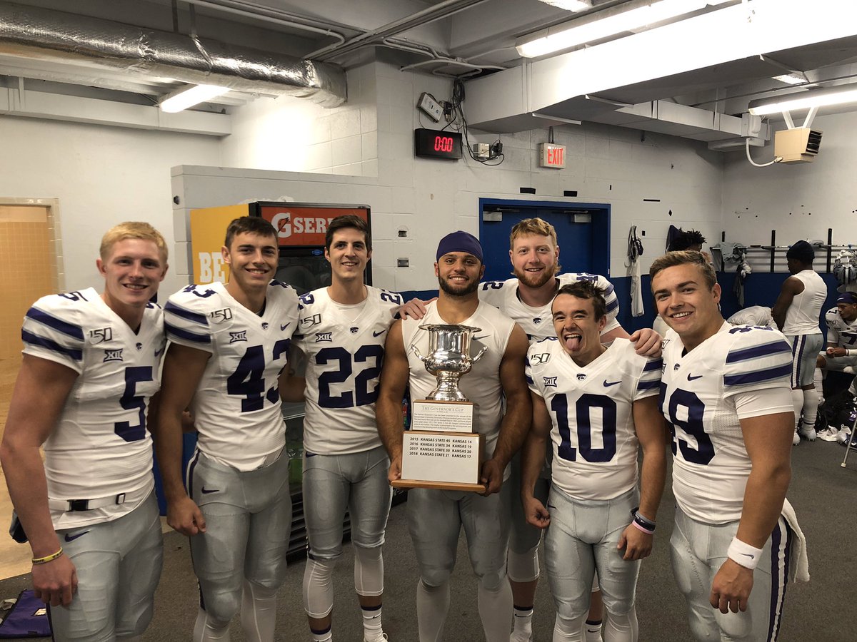 devin_anctil's tweet photo. The cup is staying home!! Always stay humble and attack one play at a time #PoundTheStone #KSTATEWHO https://t.co/0Qn6NW1TZJ