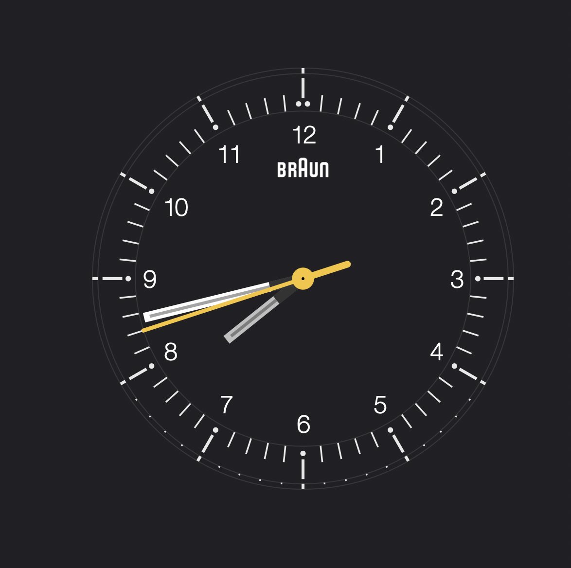 Screenshot of work in progress Swift implementation of Braun BN0095 screen saver