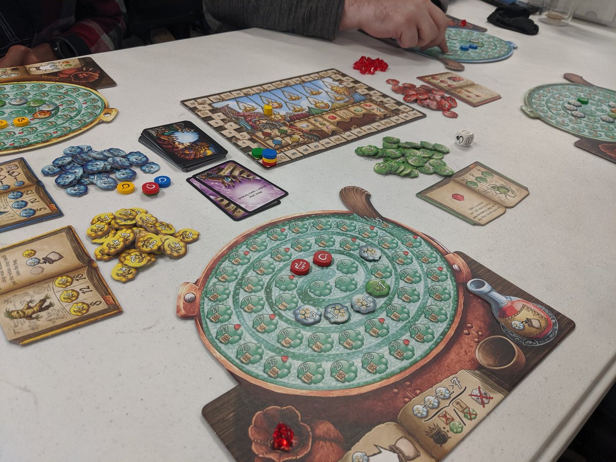 archgamingnet's tweet photo. Tapestry, Quacks, Dice Throne tournament, and Villainous played so far during #ExtraLife4Kids 24-hour gaming marathon. https://t.co/kbRWgNG2HV