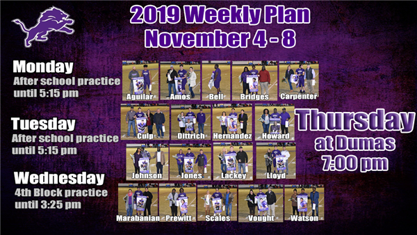 hsdlionsfball's tweet photo. Lion Fans, help us pack the stands in Dumas this Thursday night to help our boys PROVE THEM WRONG this week and clinch a berth into the playoffs!  Go Lions! #ptw #weB4me #family4ever https://t.co/HFmKWfoG76 https://t.co/9JWpYl72hx