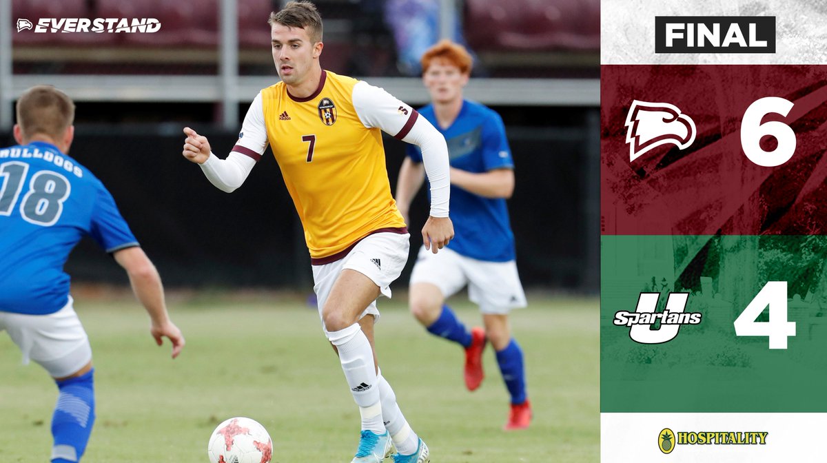 WinthropSoccer's tweet photo. Eagles Win Wild One At USC Upstate Behind Walshaw Hat Trick!

Unbeaten Streak Now At 5 games

#ROCKtheHILL | #EverStand https://t.co/OOQHm9rQqG