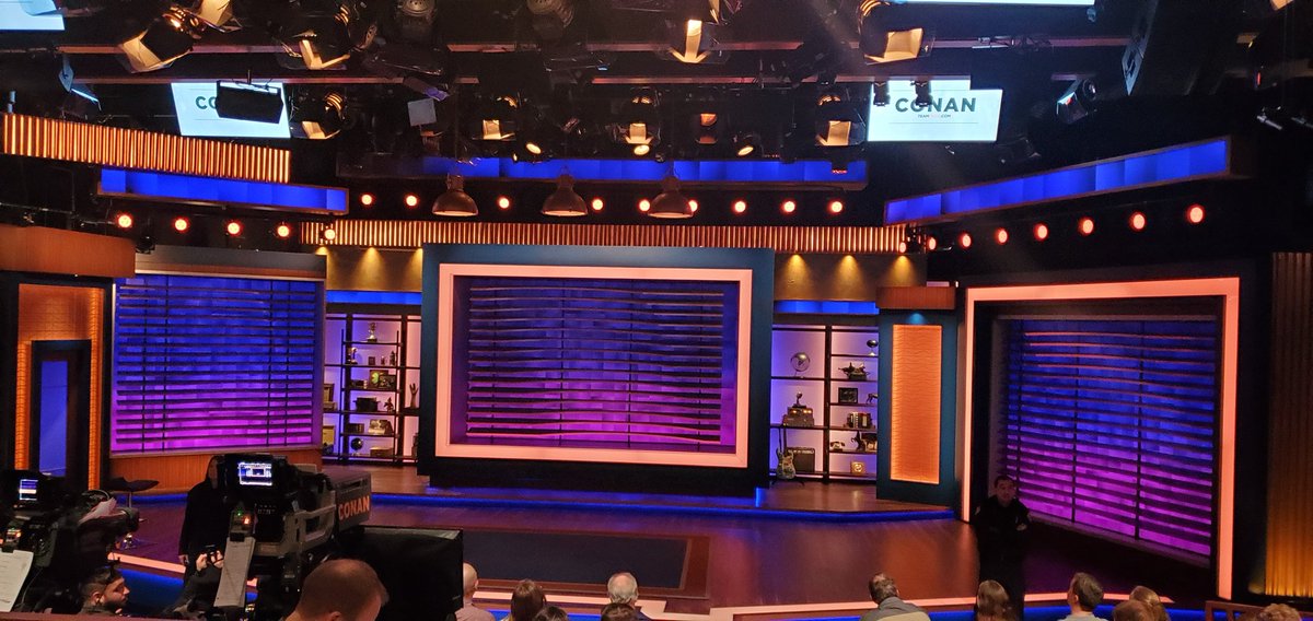 On set with Conan