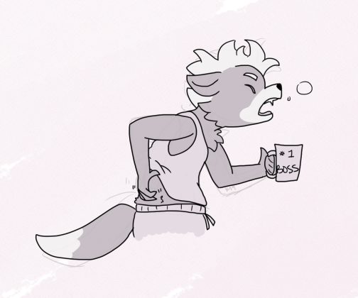 BottledKetchup's tweet photo. just-outta-bed Wolf doodle ☕️ https://t.co/xSUw1aMjRC