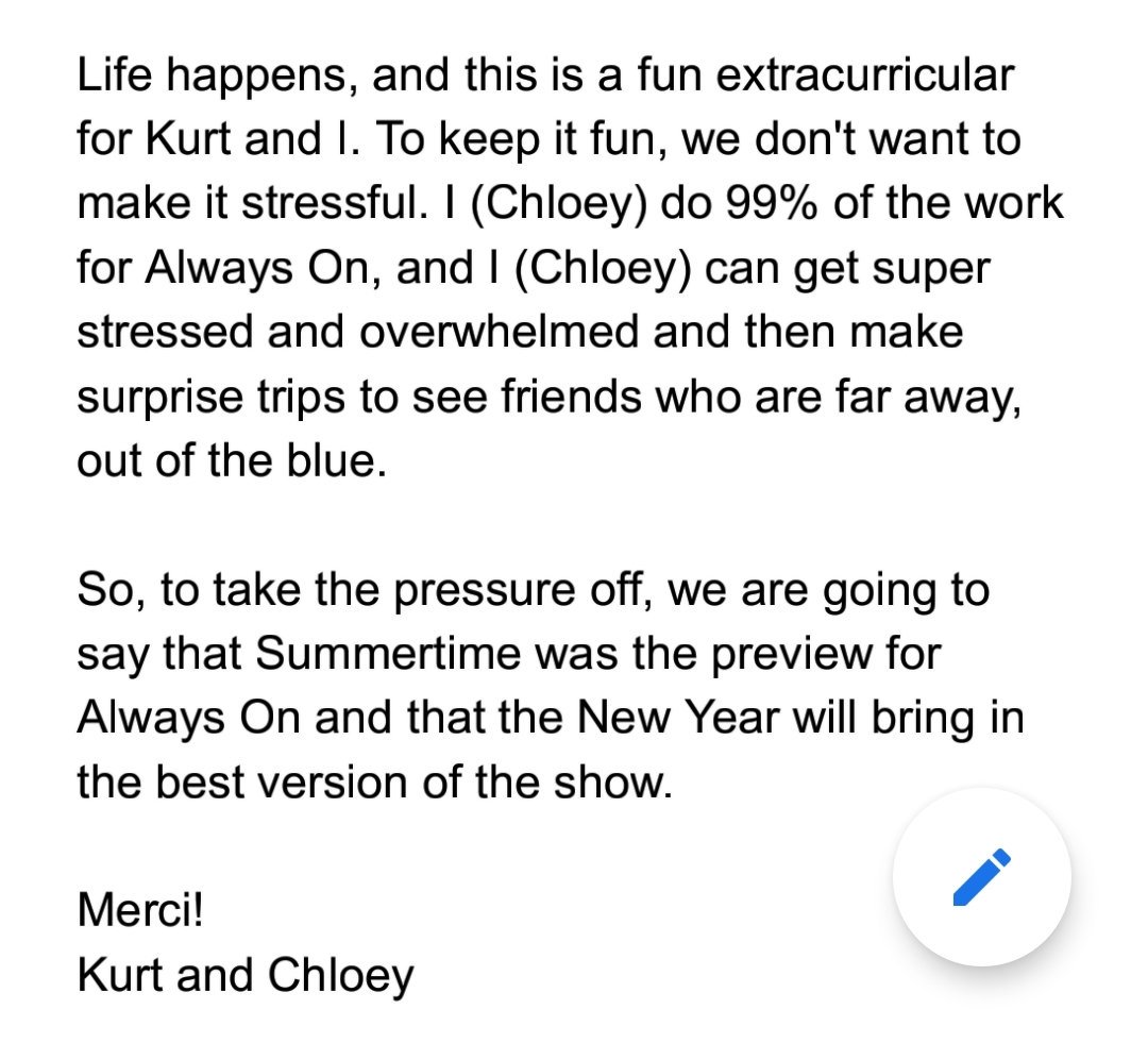 --A message from the Always On cast and crew--
We Love you guys and all your support 😍😍🇫🇷🇫🇷