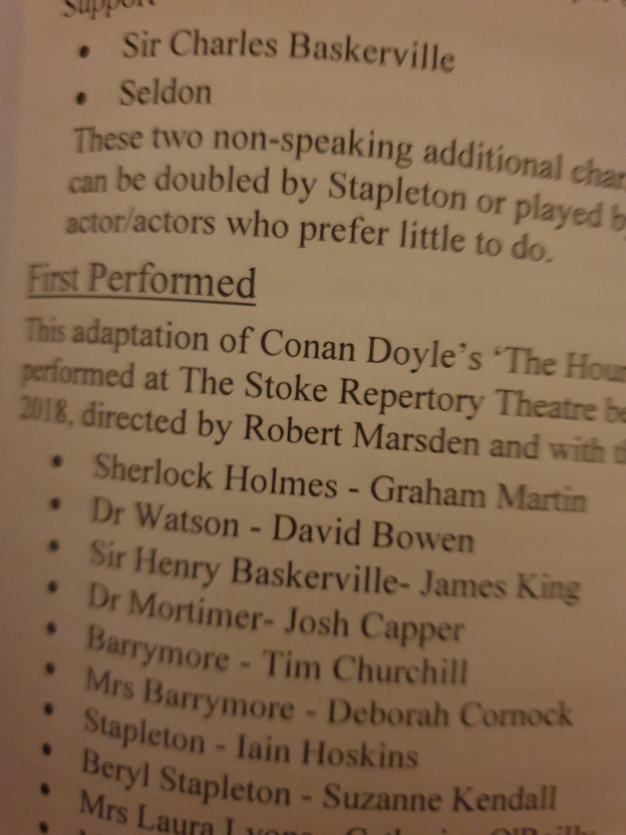 Box ticked ☑
My name in a published script.🤗
<a href="/timchurchill71/">Tim Churchill</a> <a href="/CathyOReilly2/">Catherine O'Reilly</a> <a href="/Theatrerob/">Dr Robert Marsden</a> <a href="/stagescripts/">Stagescripts Ltd</a> #TheHoundOfTheBaskervilles