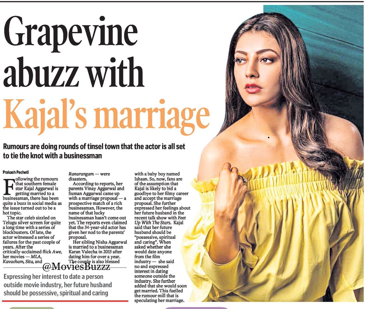 _PrashuReddy's tweet photo. Grapevine Abuzz With #KajalAggarwal’s Marriage 
@MsKajalAggarwal https://t.co/I8TSKoEqnr