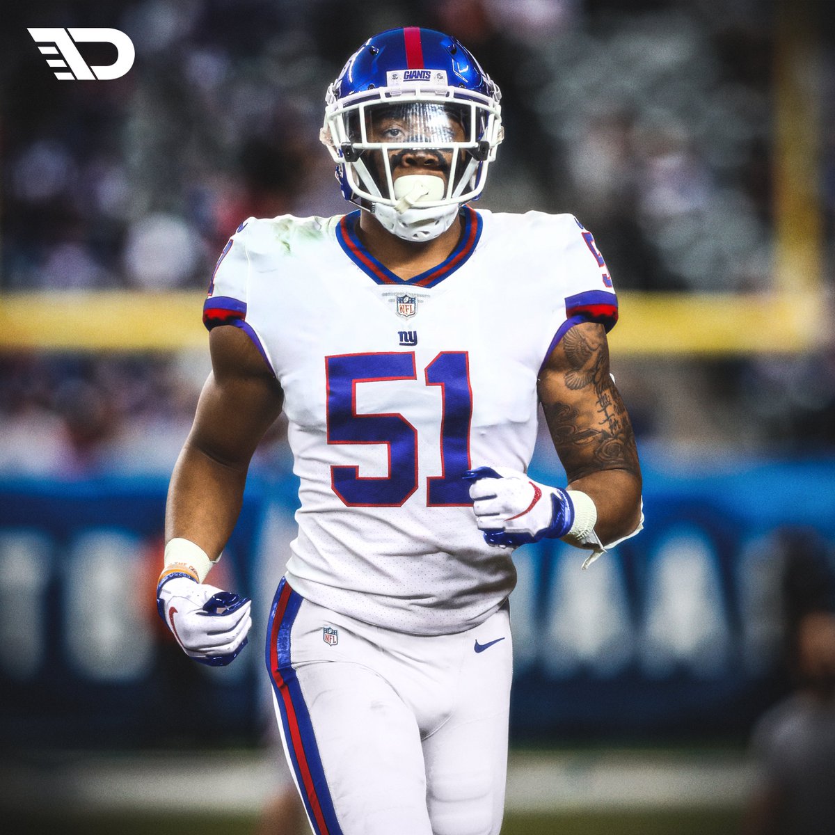 WBG84's tweet photo. Isaiah Simmons #Giants color-rush jersey edit. Credit: @DraftNetworkLLC. #GiantsPride #NFLDraft https://t.co/QYZNunPunC