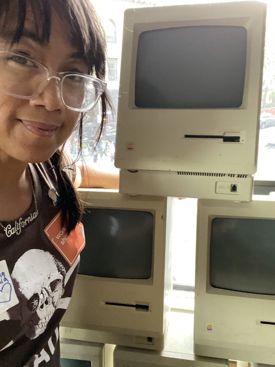 romyilano's tweet image. Hanging out by a stack of macs at the node salon to discuss ideas of #hackforearth