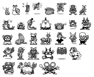 ネコジャラ物語(GB) の敵グラフィックは素敵 