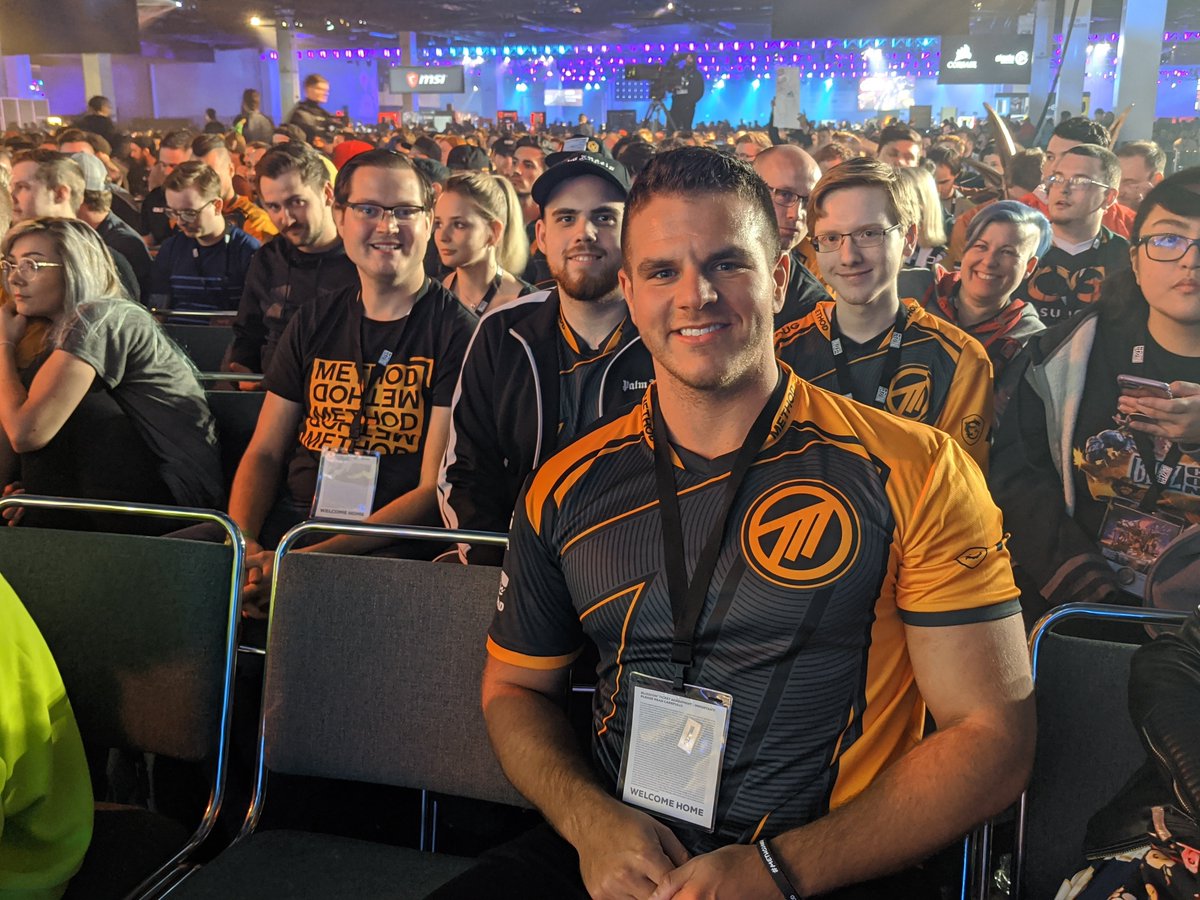 Method's tweet photo. #MethodBlack are pressed into match-point but we aren't giving up hope yet, just 2 more games to go!
The rest of the #methodfam are out here supporting in the front row!#AWC #Blizzcon2019 #wowesports
🔴https://t.co/NpuL1s4Yht https://t.co/TUAPnxSEoP