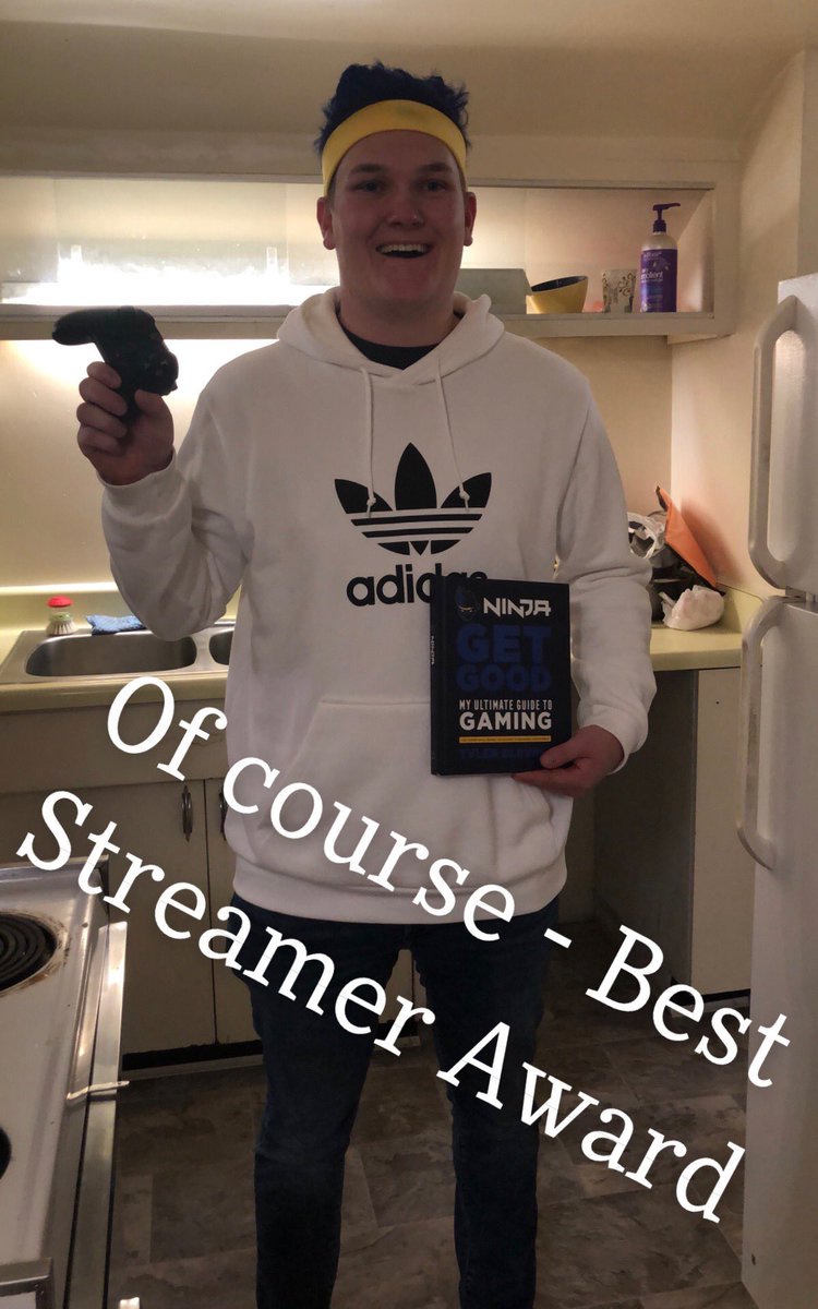 soumiscout's tweet photo. Letting everyone know @ninja is now streaming exclusively on @WatchMixer this Halloween! #mixer #redbull #adidas 

P.S. won best streamer award https://t.co/UNyr7IkAv1