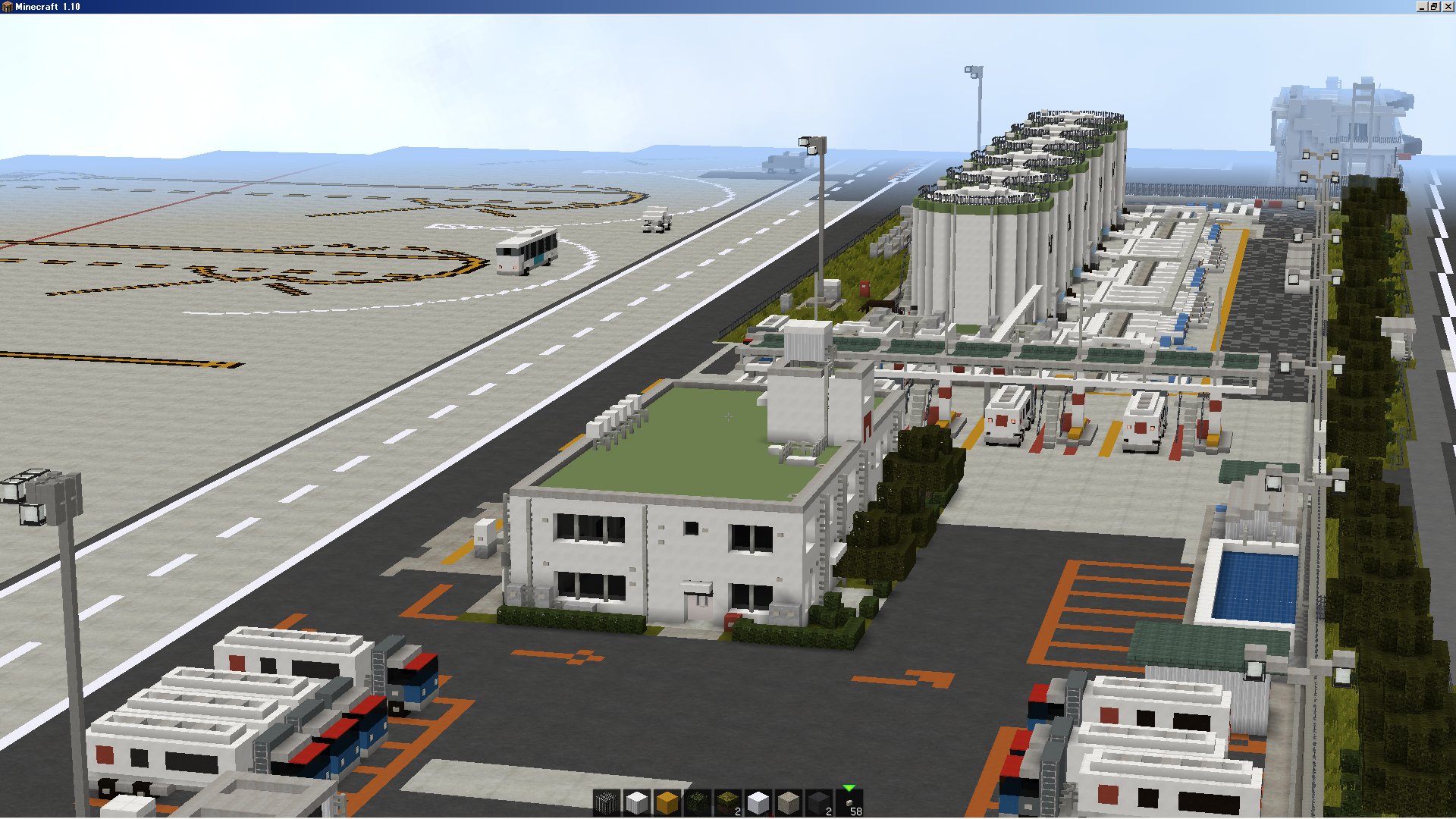 空港好きのﾏｲﾝｸﾗﾌﾀｰ 関空制作中 マイクラ空港作り 進捗スピード遅くて申し訳ないのですが 引き続き航空燃料タンク基地を作っています この施設は福岡空港を離発着するすべての航空機への燃料供給 燃料の保管管理を行う重要な役割を担っています マイン