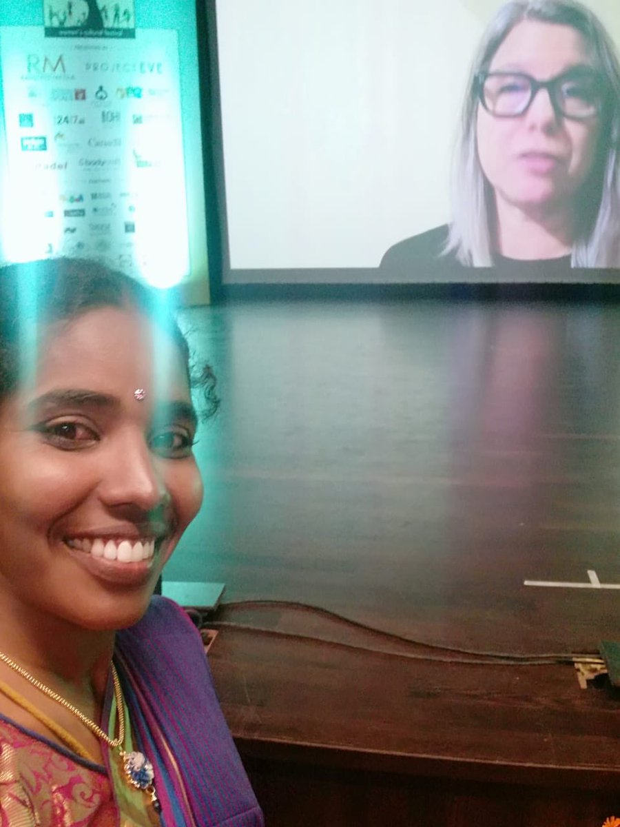 drivingwselvi's tweet photo. Happening right now at the @UTRaintree festival, director @elisapaloschi introduces #DrivingWithSelvi by video from Canada while Selvi stands by for the post screening Q&amp;A in #Bangalore #FilmFestival #impact #endChildMarriage #educateGirls @CanadainIndia @NicoleGirardCG https://t.co/vK1QnbRdV0