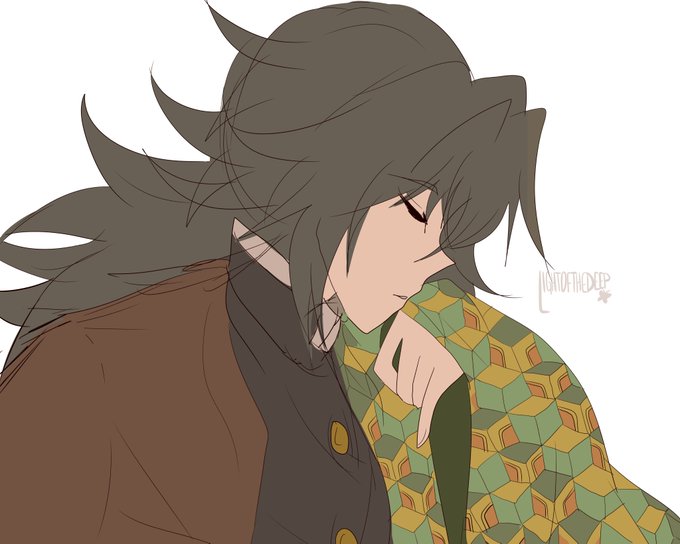 lightさんがTwitterに投稿した冨岡義勇(鬼滅の刃)のイラスト。