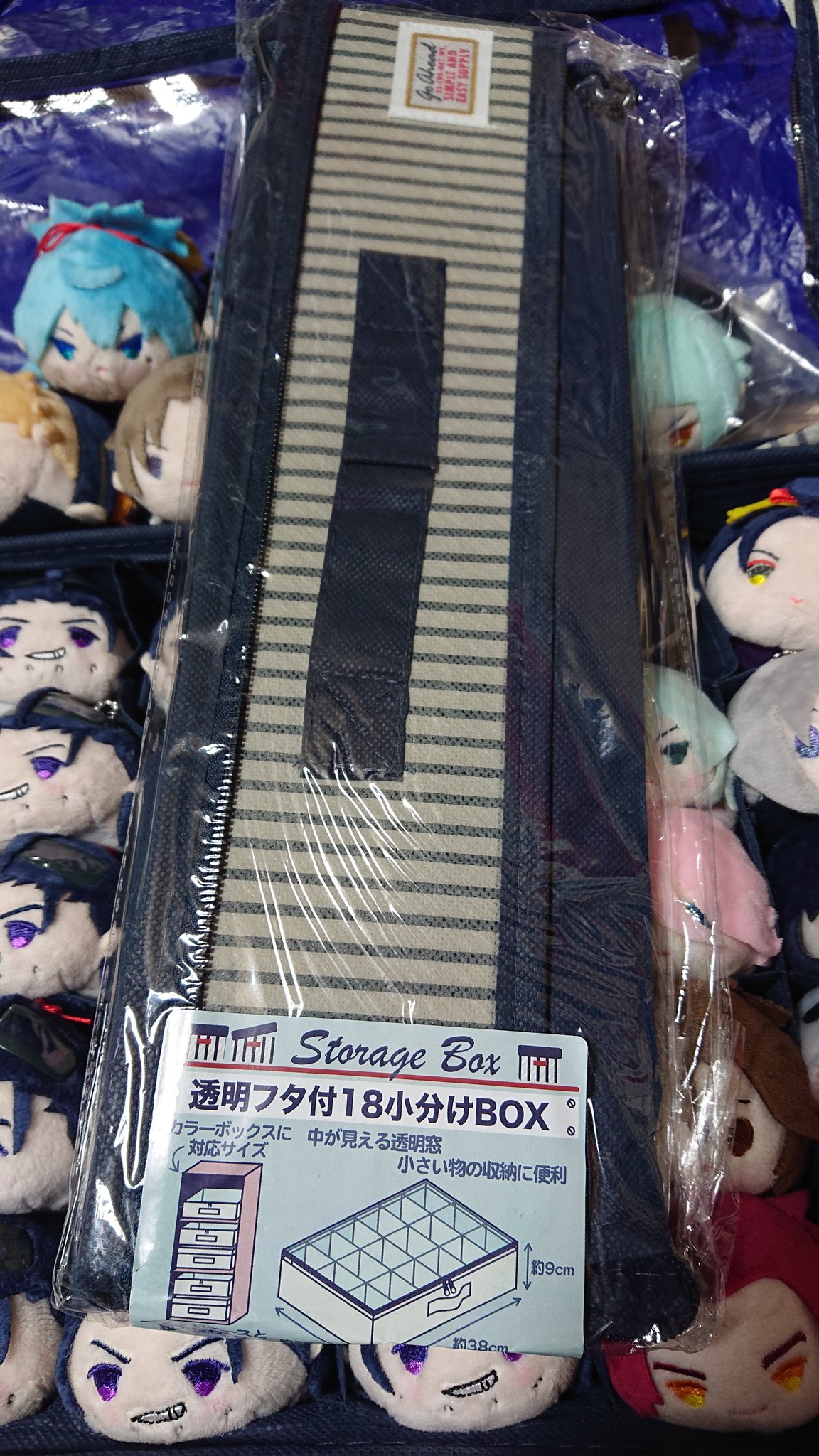 Nagi もちマスの収納に3coinsの 透明フタ付18小分けbox が良いと聞いたので早速買ってきて収納した 頑張れば30匹入る これは良き