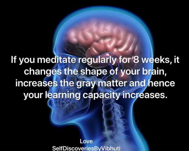 Meditation is the scientifically proven way to maintain & increase mental health. #meditation#loveforlife#shapeofmind#learning#lifecoach#inspirationalquotes#motivation#SelfDiscoveriesByVibhuti