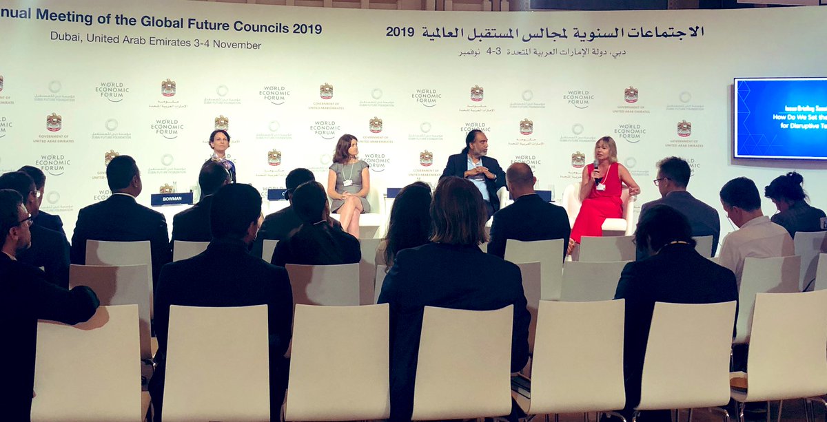 minoo_space's tweet photo. Alice Bunn @spacegovuk at @wef #GFC19 addressees the need for global frameworks as we set the rules for disruptive technologies https://t.co/Mmwjk0SgQ2