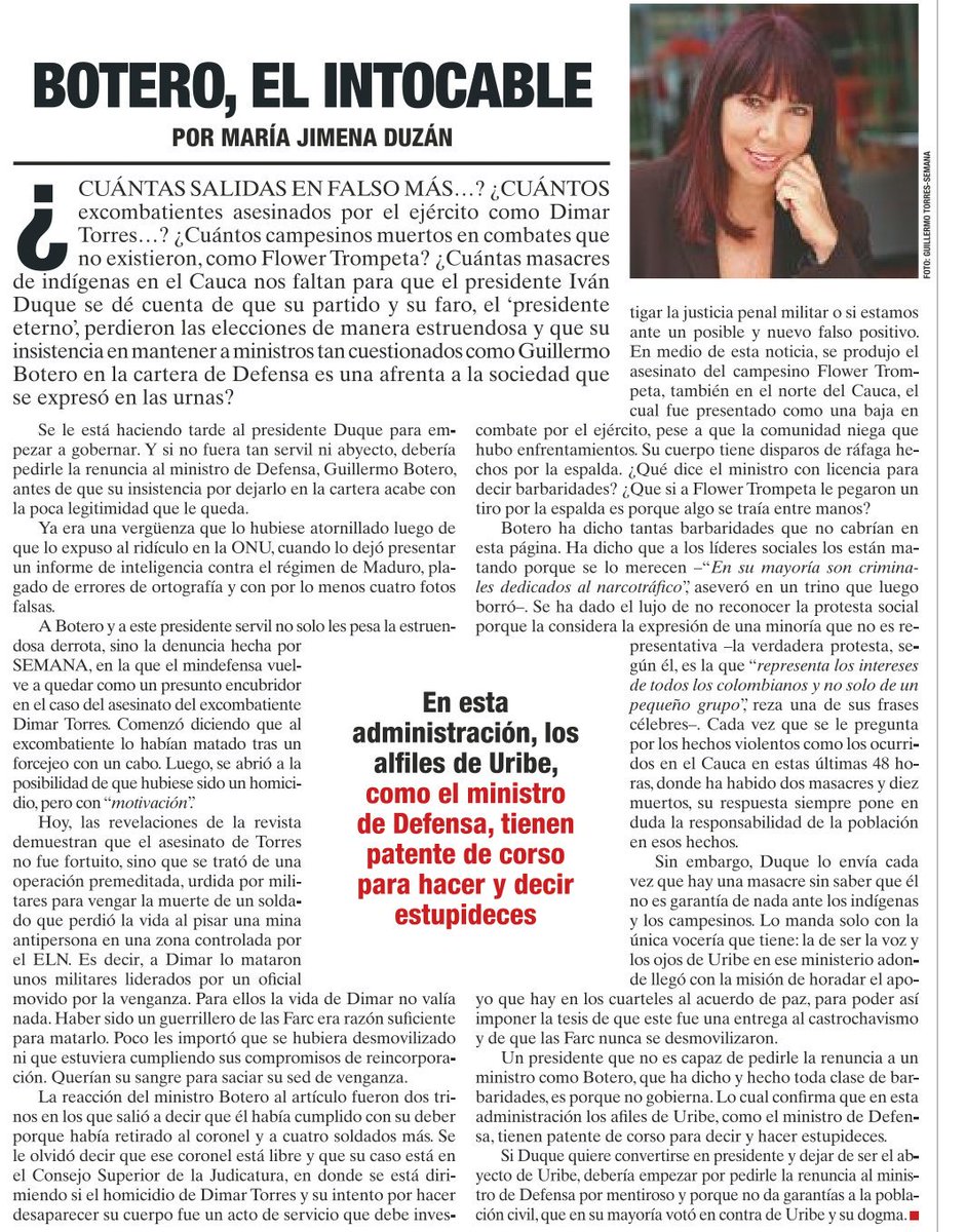 EdwinJoyaDuarte's tweet photo. Revista Semana 📄
Por
Vicky Dávila 
Daniel Samper Ospina 
Daniel Coronell
María Jimena Duzán https://t.co/mGWwpgmkq2