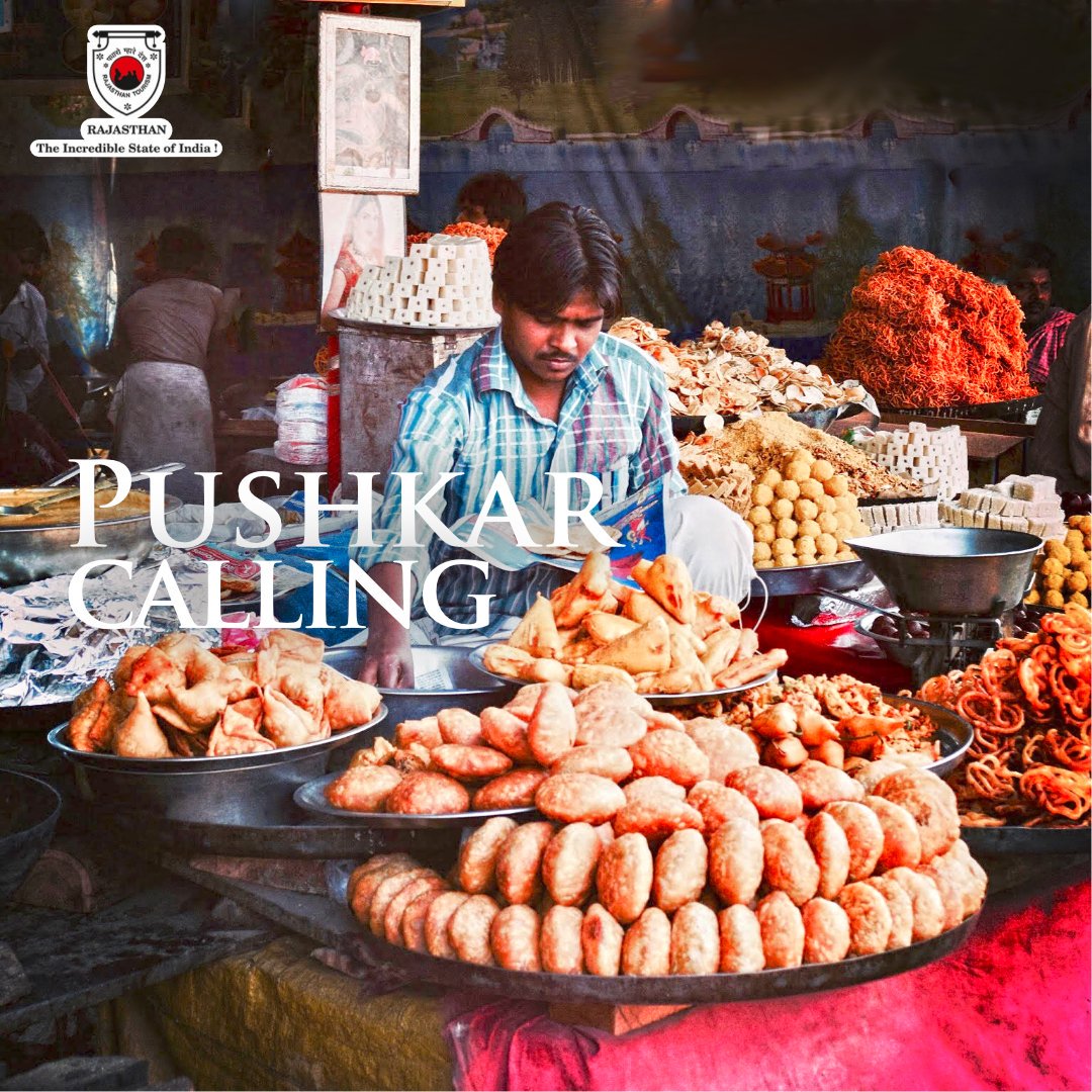 my_rajasthan's tweet photo. Sweet delicacies and savoury treats galore await you at the #PushkarFair.
Explore the #FlavoursofRajasthan.
.
.
Image Courtesy: Rajnish Pardal
.
.
#PushkarCalling #FlavoursofRajasthan
#WhenRajasthanCelebrates
#MyRajasthan #Pushkar #FairsandFestivals https://t.co/ZV0yTGgUeO
