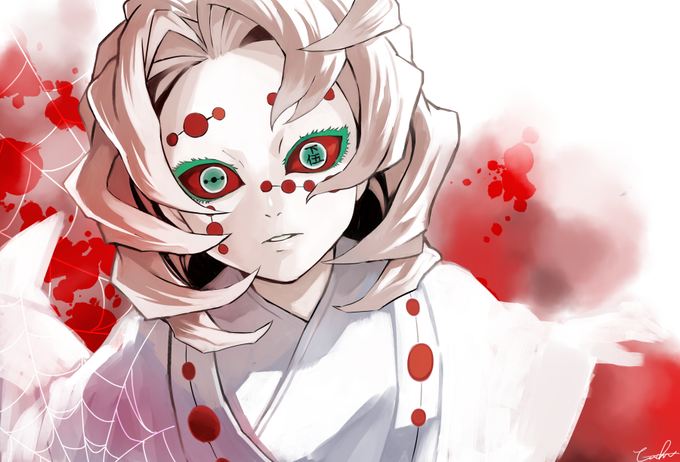 Reaze〆リヒトさんがTwitterに投稿した累(鬼滅)(鬼滅の刃)のイラスト。