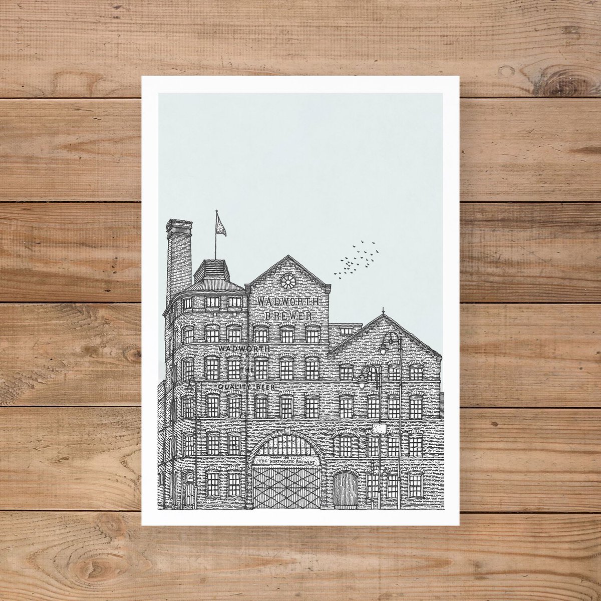Mr_MichaelLewis's tweet image. Introducing #WadworthBrewery #Devizes limited edition print now available online and @morethanamarket today! #Drawing #Architecture