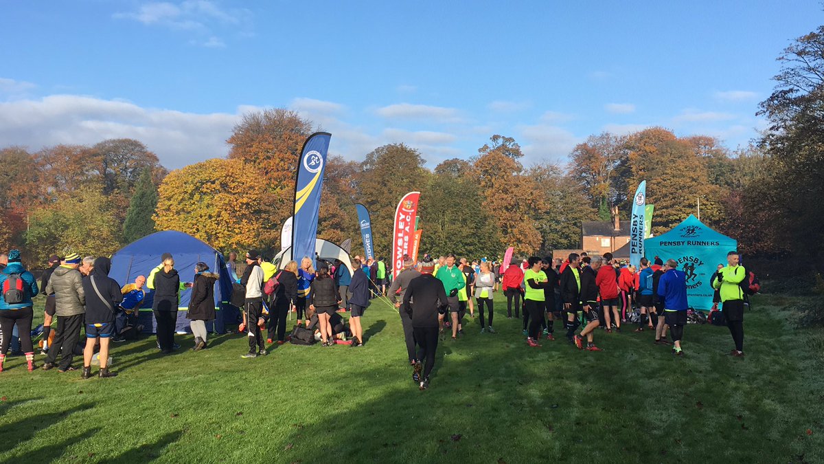 Beautiful morning for cross country at Clarke Gardens! Go Pensby!