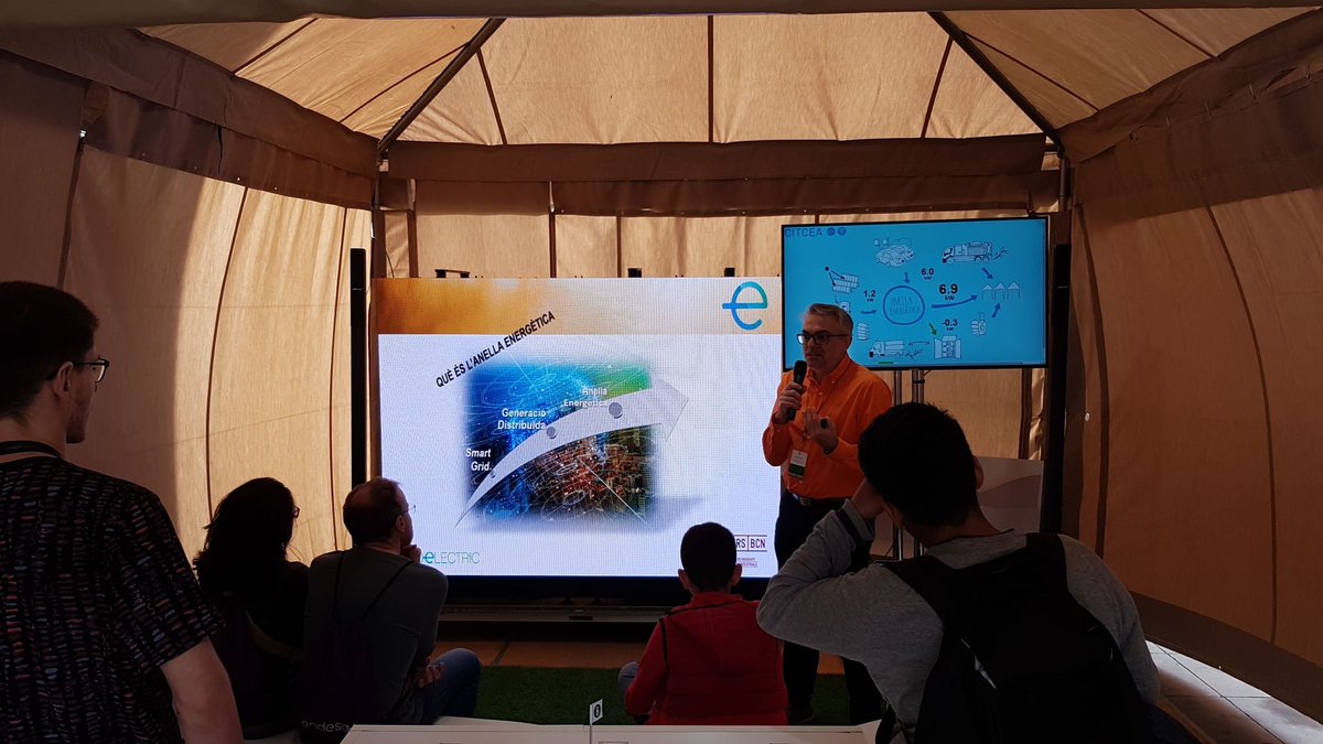 IngridMunne's tweet photo. Segon i últim dia d’@Expoelectric! El @CITCEA és l’encarregat de generar l’anella energètica que subministra tots els stands a partir de PV i EVs. No us ho perdeu i veniu-nos a veure! https://t.co/Zxrp9flJrq