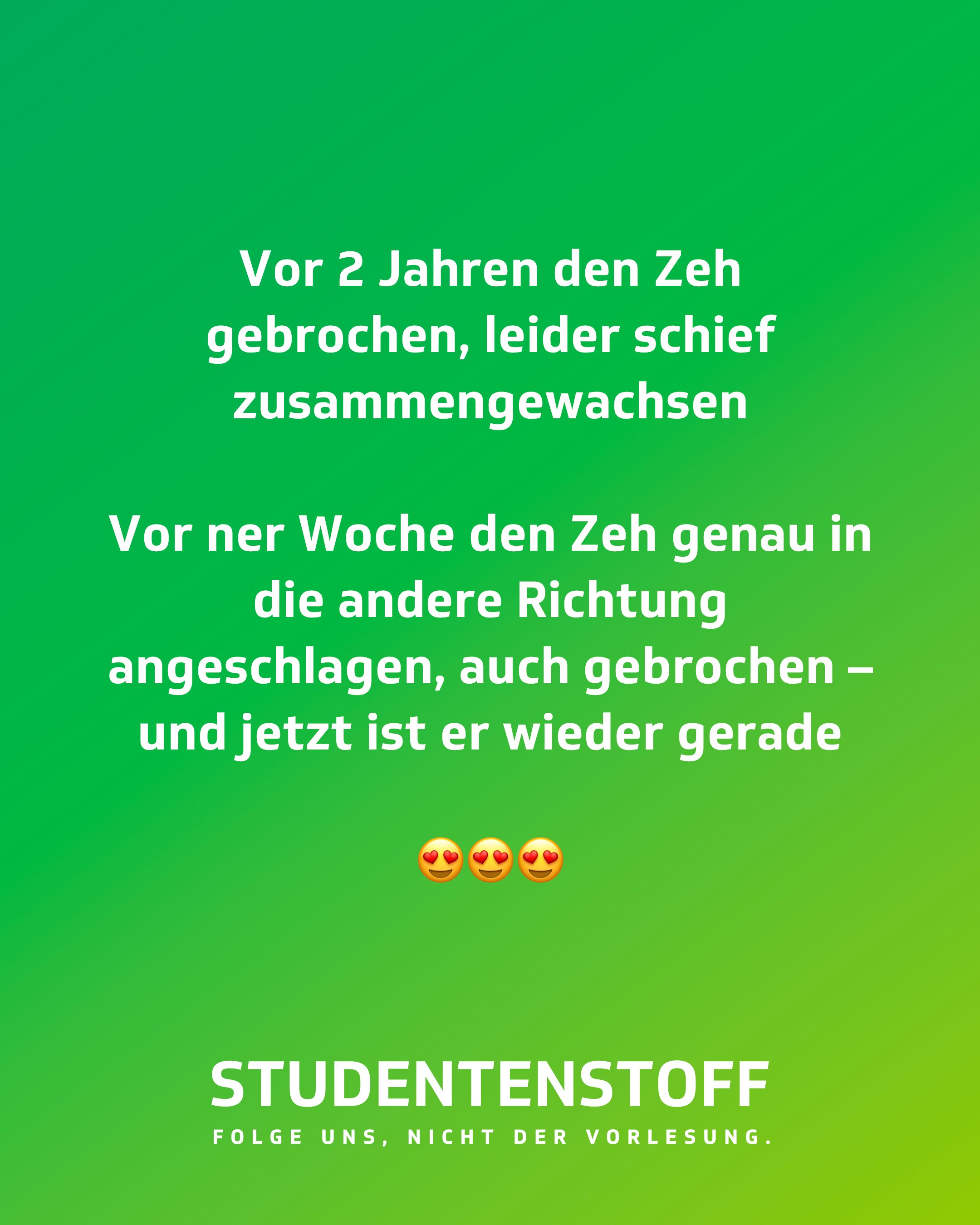 Zeh angeschlagen