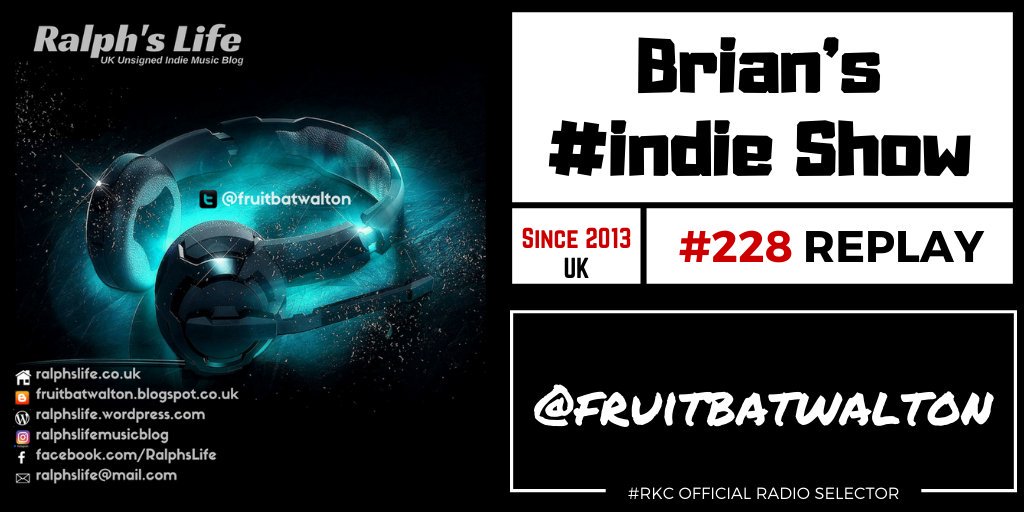 ▂▂▂▂▂▂▂▂▂▂▂▂▂▂
TODAY

🕔5PM UK⚪12PM ET⚪9AM PT

Brian #indie Show #228 #REPLAY

by <a href="/RalphsLife/">Ralph's Life</a>

🌐 fruitbatwalton.blogspot.com

on #RKC 📻 radiokc.fm
▂▂▂▂▂▂▂▂▂▂▂▂▂▂