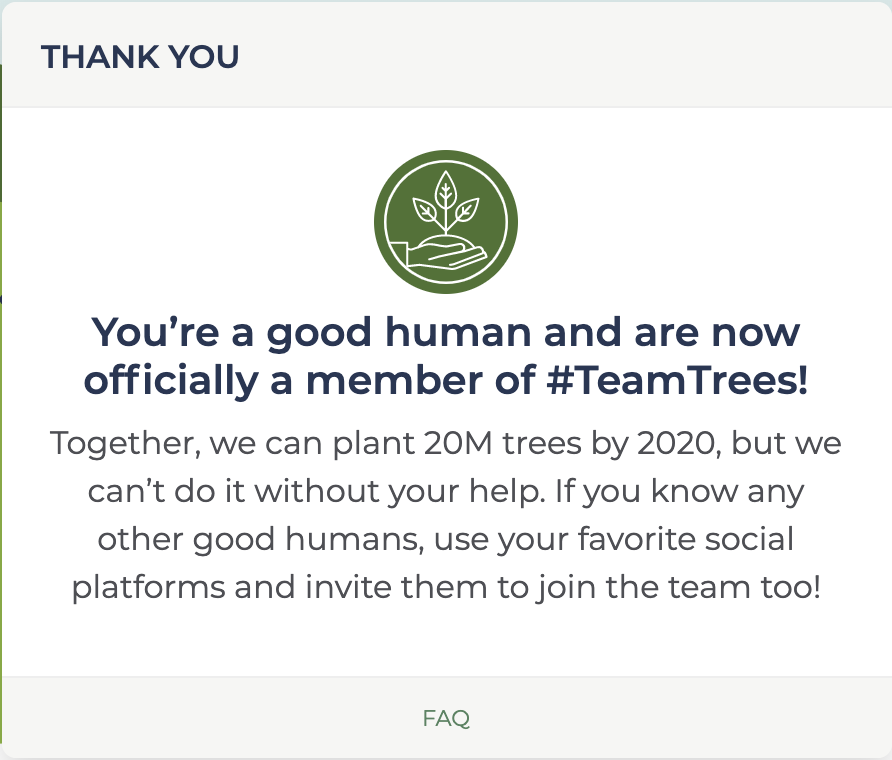 Do whatever you can for our little planet! #TeamTrees #ClimateChangeIsReal