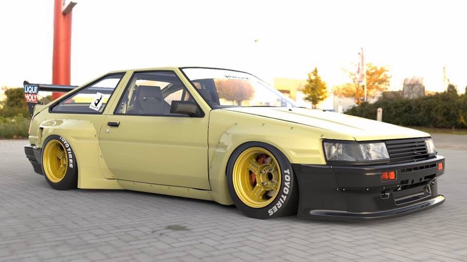 Toyota AE86 Levin fitted with Trakyoto Pandem Body Kit👌🏻