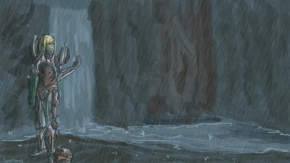 torvusbogs's tweet photo. I know #GCNExtraLife just ended for this year and Metroid Prime 2 was probably never played, but I still doodled this last night while watching the stream for one of my favourite Gamecube games and series in general! https://t.co/2dJXICr23T