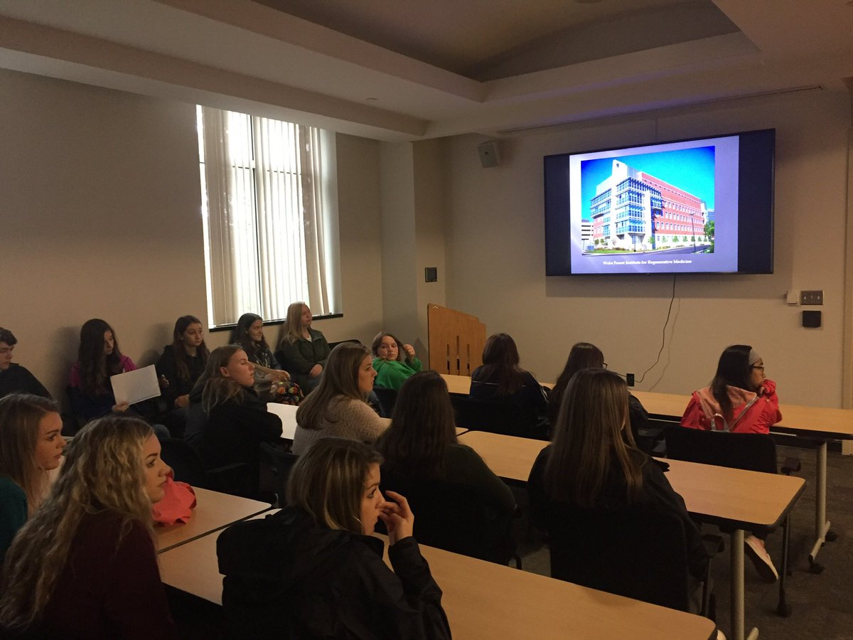 Health Science and Biomed Wheatmore Students getting first hand exposure to Biomedical Research At the Wake Forest Research Center #cte#biomedical