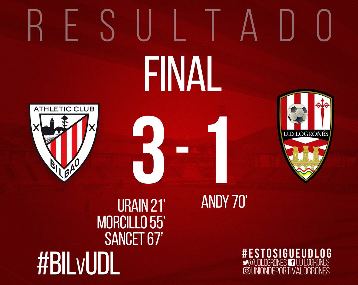 UDLogrones's tweet photo. FINAL | 3-1 | Sin premio en Lezama: se buscó hasta el final, pero ha llegado la derrota. ¡Seguimos, y creceremos juntos!
#UDLog #BILvUDL https://t.co/4ZJC4f3Dky