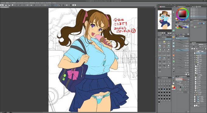 ライブでここまで進みました #今日のライブ進捗 https://t.co/7H09wx0Wp4 