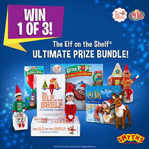 SmythsToysUK's tweet image. LAST CHANCE TO ENTER ! ⚠
Today we are giving you the chance to WIN 1 of 3 Elf on the Shelf Ultimate Prize bundles. 😁
To enter, simply RT. ⭐
Competition ends TONIGHT, 3rd November at 11:59pm. 🕛
T&amp;amp;Cs: bit.ly/STTerms

#ElfOnTheShelf 🎅