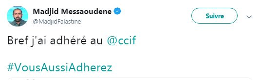 Mucio25448358's tweet photo. @franceinter @JLMelenchon Aucune question dans l'émission #QuestionsPol sur la participation honteuse de Mélenchon et de la France Insoumise à la marche #AntiCharlie qui aura lieu le 10 novembre prochain et qui est organisée par Madjid Messaoudene un membre actif du CCIF. https://t.co/wvUAINY4u3