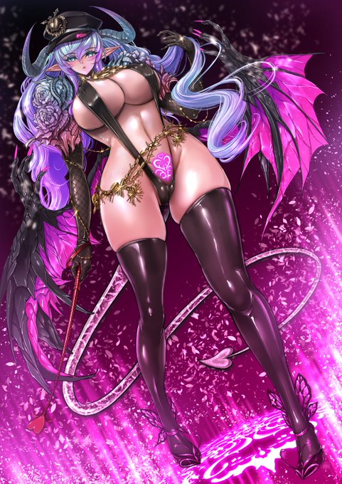 『Skeb』のリクエストです('▽')
https://t.co/3No5aqzCZl 
ほぼおまかせサキュバスみたいな依頼なので
ステラのサキュバス
『アークトゥルス』を召喚してみました('▽') 