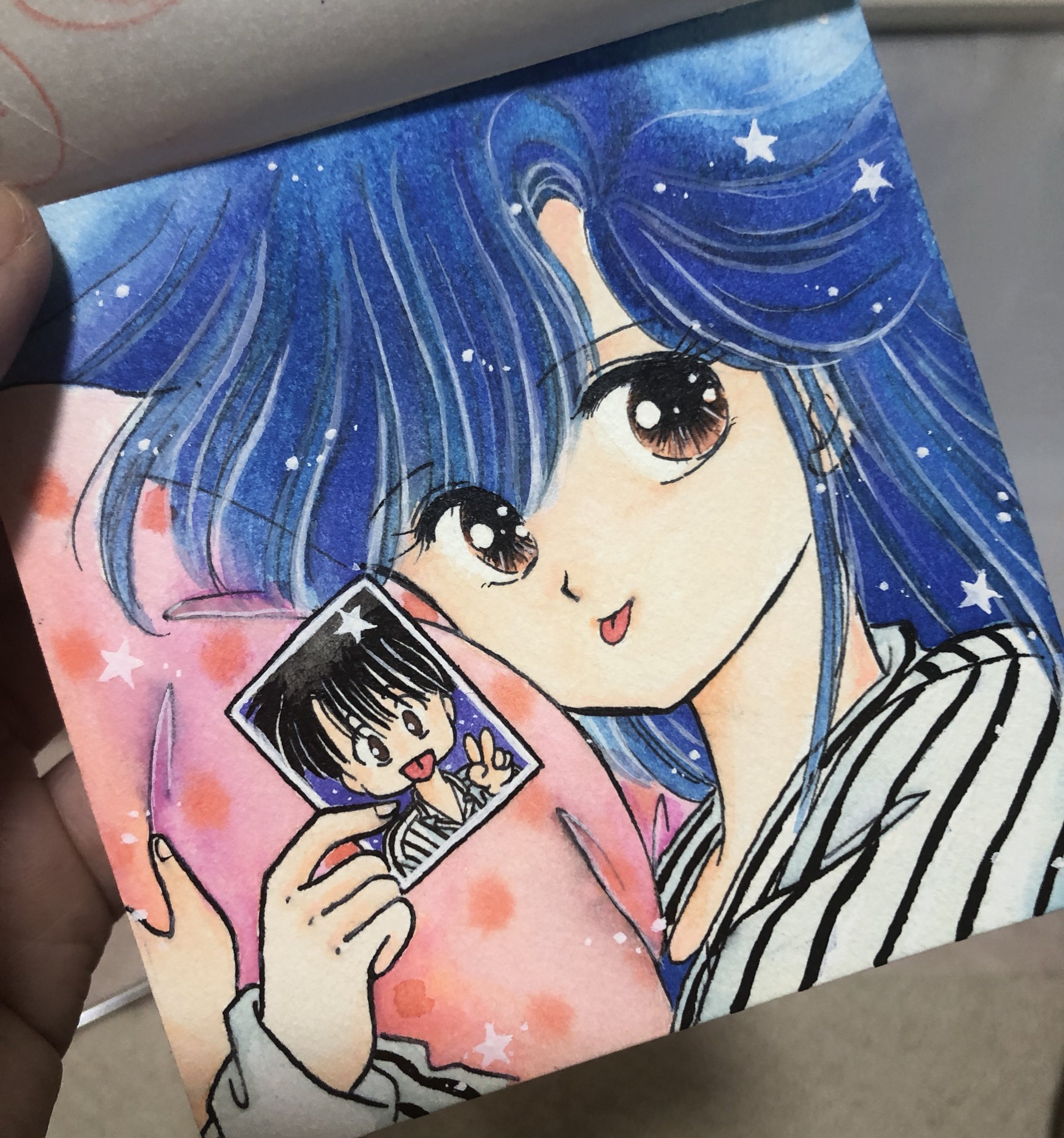 極美品！希少な渡瀬悠宇先生直筆サイン入り櫻狩り原画 まいた菜穂先生直筆サイン入り 『12歳。』 複製原画 : ちゃお