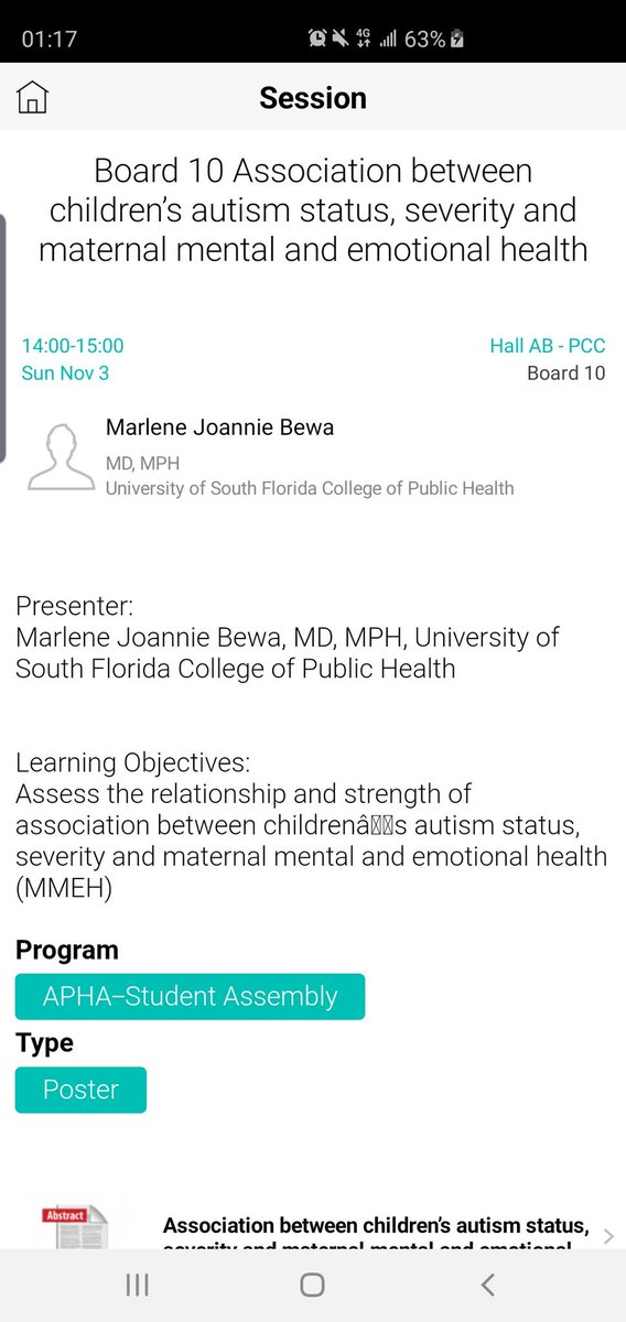 DrJoannie_Bewa's tweet photo. Kindly join me for my research poster presentation at @PublicHealth in Philadephia Today 2-3PM Hall AB PCC Board 10
@usfcoph
@USFWLP @USFHealth @APHAStudents #APHA2019 #generationpublichealth #ftug #mjbewaapha https://t.co/CMjnDofCNb