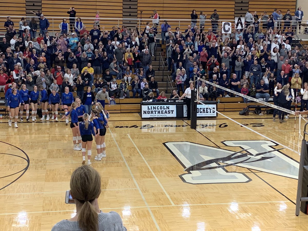 Solid improvement from the AG Volleyball squad, getting to 18 wins this season. Tough loss last night in the District Finals to #3 seed Lincoln Lutheran. But success for the entire season for sure