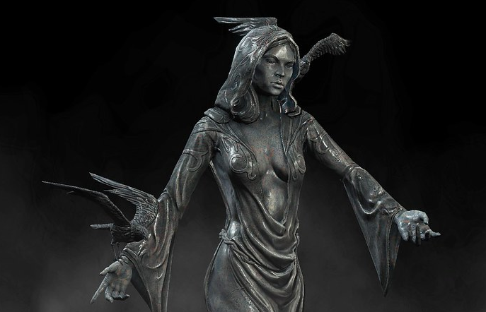 didyouknowTES's tweet photo. "The Gray Cowl of Nocturnal shrouds the wearer's face in shadow. No light or magic of detection can penetrate its depths. To look upon Nocturnal's face without the cowl is to view the depths of the void. A man would lose his mind to see it." - From: "Instructions: the Gray Cowl" https://t.co/PdTzwKUar1