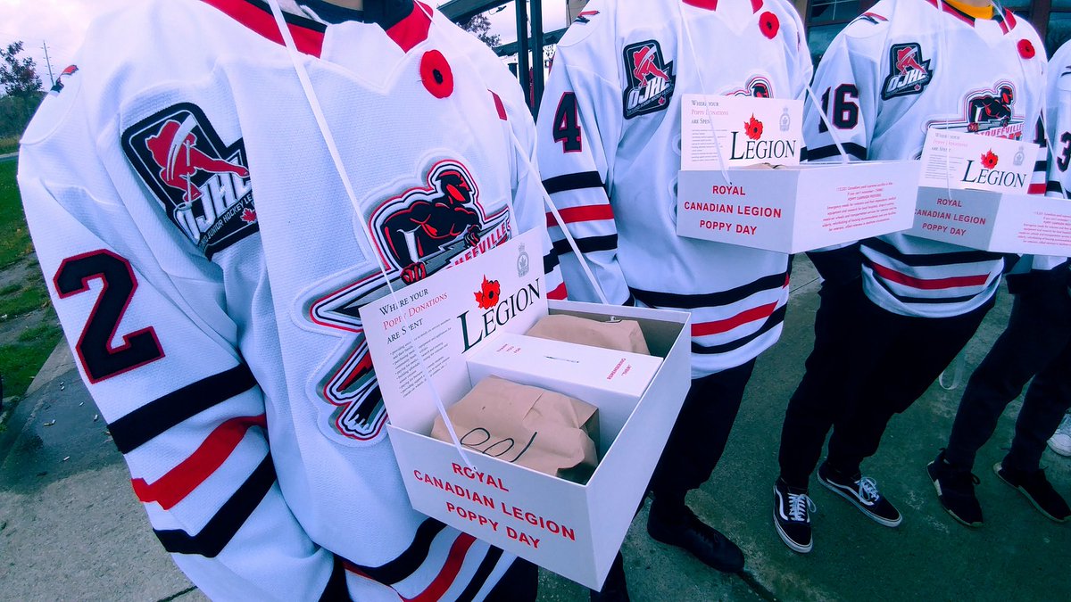 Team meal <a href="/StouffvilleBP/">BP Stouffville</a> -- <a href="/bostonpizza/">Boston Pizza</a> Stouffville -- before distributing poppies on behalf of the <a href="/StouffLegion459/">Stouffville Legion</a> <a href="/RoyalCdnLegion/">The Royal Canadian Legion</a> in our community 
#RemembranceDay 
<a href="/OJHLOfficial/">OJHL</a>