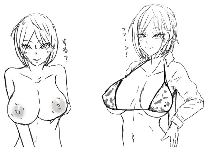 パイズリ上手そうな子落書き。 