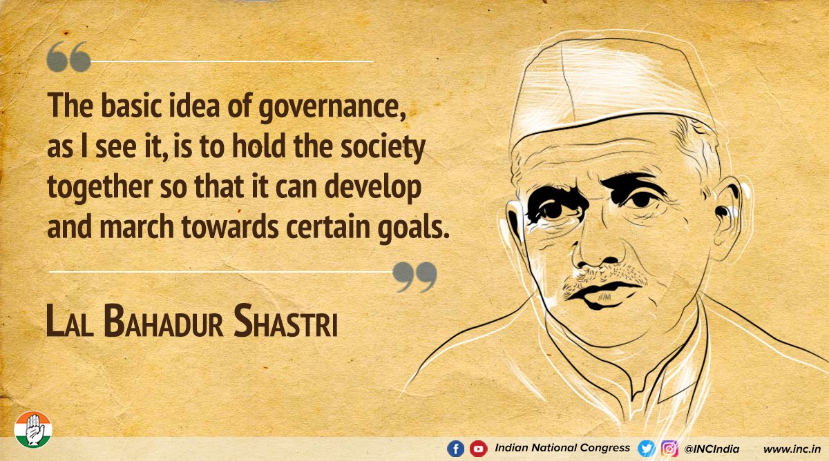 Shri Lal Bahadur Shastri envisioned an India where people stand united  with each other. 

#CongressKeVichaar