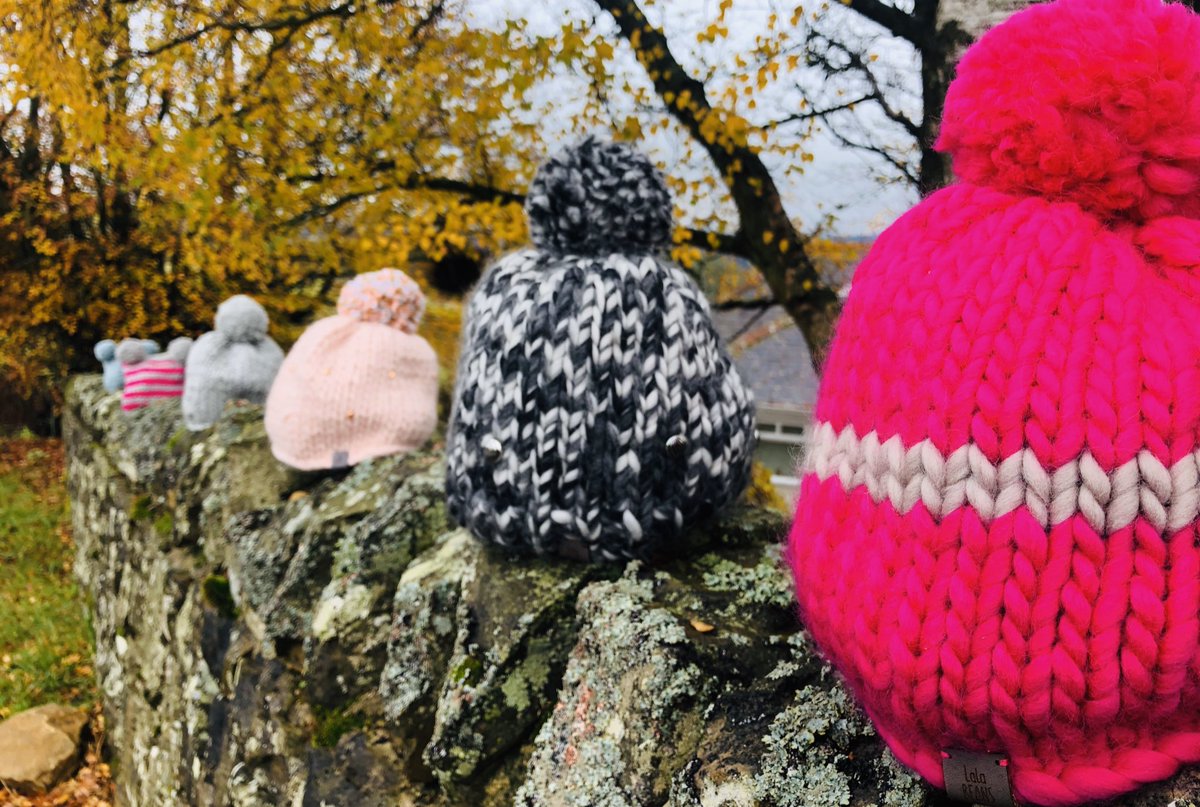Still flippin’ freezin’! Keep your brain warm with these toasty @lalabeanies. Tonnes of colours, custom orders taken. #allmyownwork lalabeanies.etsy.com #originalforyou #lalabeanies #madeunique #woolandthegang #knittedbeanies #weareknitters #pompomhats #keepwarminstyle