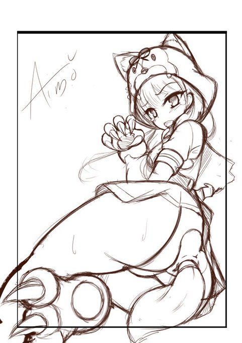 次回のイラストボード下絵
艦これの夕立ちゃんです。 