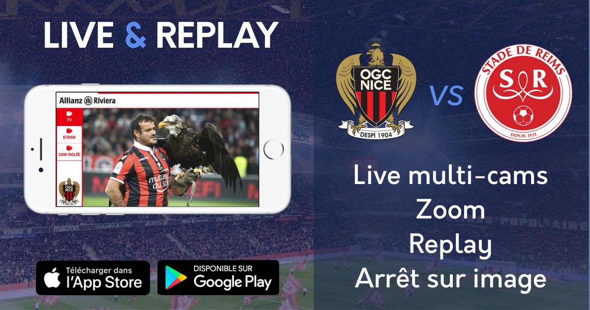 AllianzRiviera's tweet photo. Vous assistez à #OGCNSDR? Profitez des fonctionnalités de l’application Allianz Riviera Expérience Stade!

🎥 Live &amp; Replay pour suivre l’@ogcnice sous différents angles de caméra et revoir les meilleures actions
📲 Le Live avec la compo des équipes, les stats...
#digitalstadium https://t.co/NNkvkqvNud