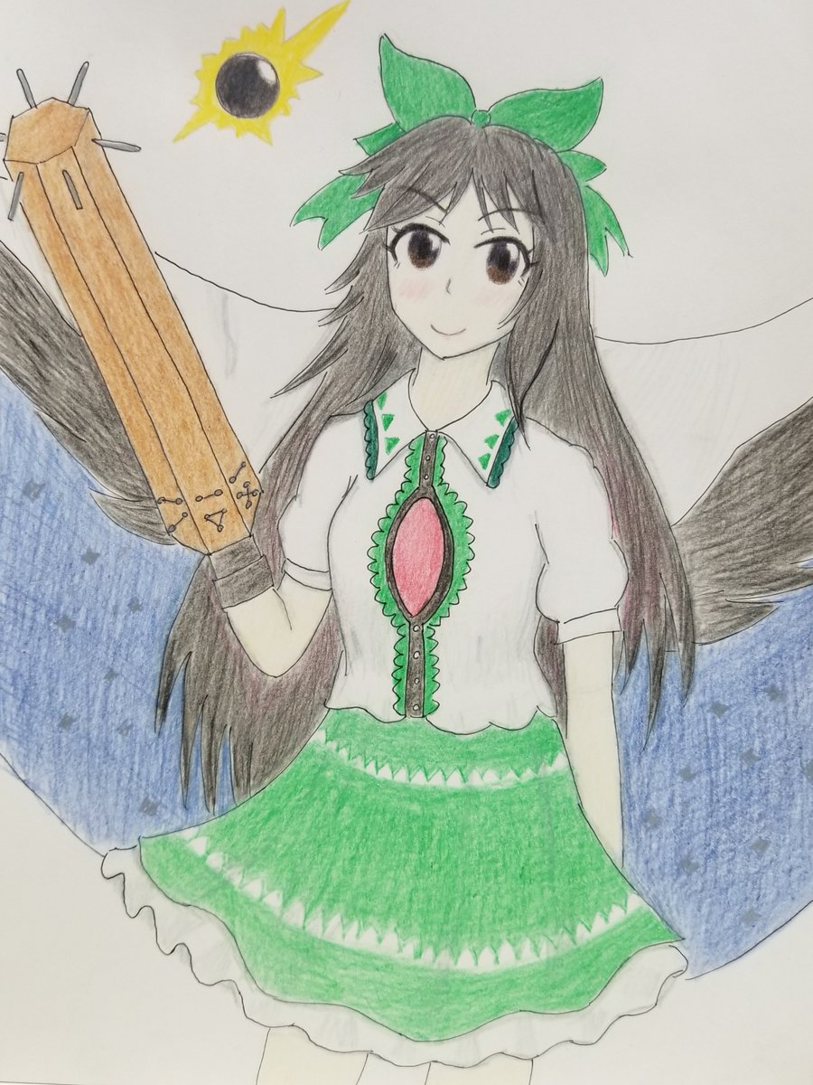 びわ 東方project の霊烏路空 れいうじ うつほ ちゃん 今日あげたギター動画で使ったイラストです T Co Usezyns9a0 びわ 東方project の霊烏路空 れいうじ うつほ ちゃん 今日あげたギター動画で使ったイラストです T Co Usezyns9a0