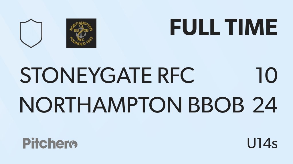 FULL TIME: Stoneygate Rfc 10 - 24 Northampton BBOB RFC
#STONOR #Pitchero
pitchero.com/clubs/northamp…